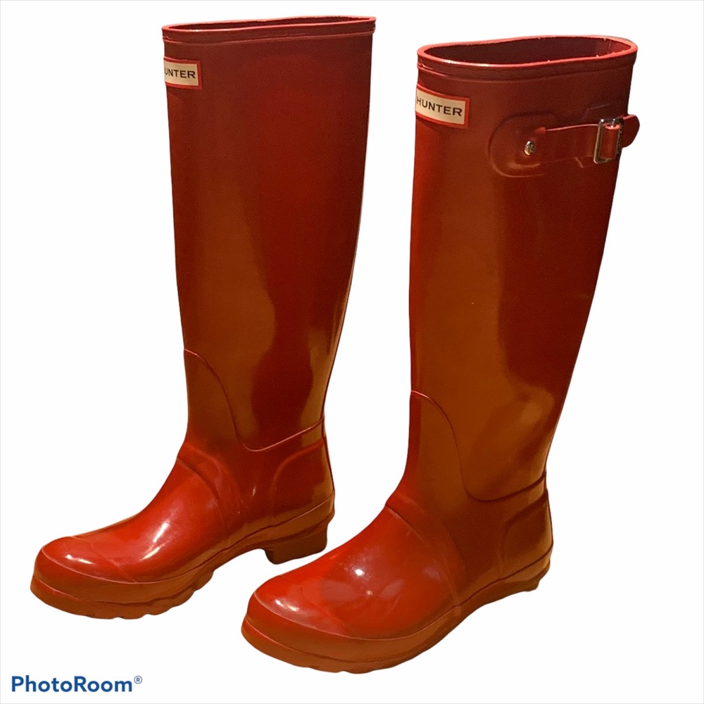 Hunter Original Tall Gloss Red Rain Boot Women’s